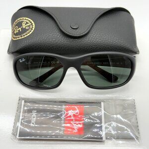 Ray-Ban Sunglasses RB2016 DADDY-O W2578 Rubber Black Frames w/ Dark Green Lenses